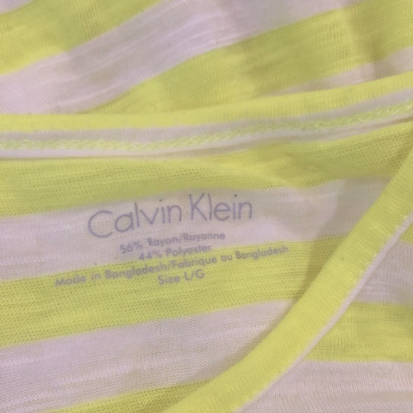 CALVIN KLEIN size large neon yellow cozy tank top - Picture 3 of 3